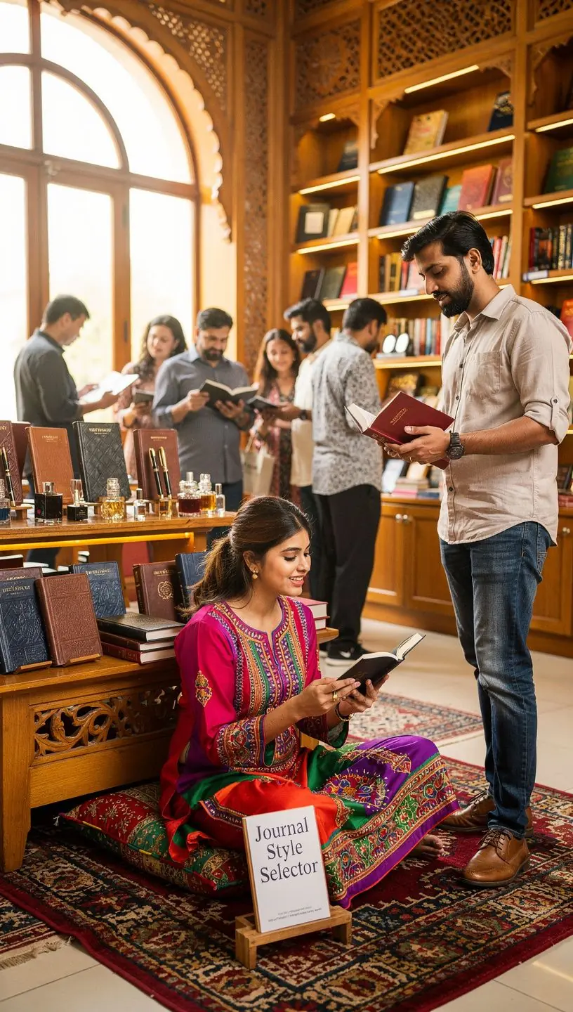 جریدے کے انداز کا انتخاب کرنے والی خصوصیت کی وضاحت کرتی ہوئی تصویر